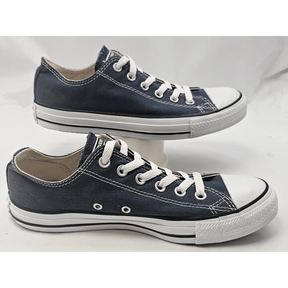 Converse All Star Low Top Unisex Lace Up Sneaker Navy Blue Mens 7 Womens 9 M9697 - Picture 1 of 7